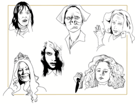 Classic horror Halloween tattoo flash by Basic Urban Witch Tattoos in Fort Collins Colorado.