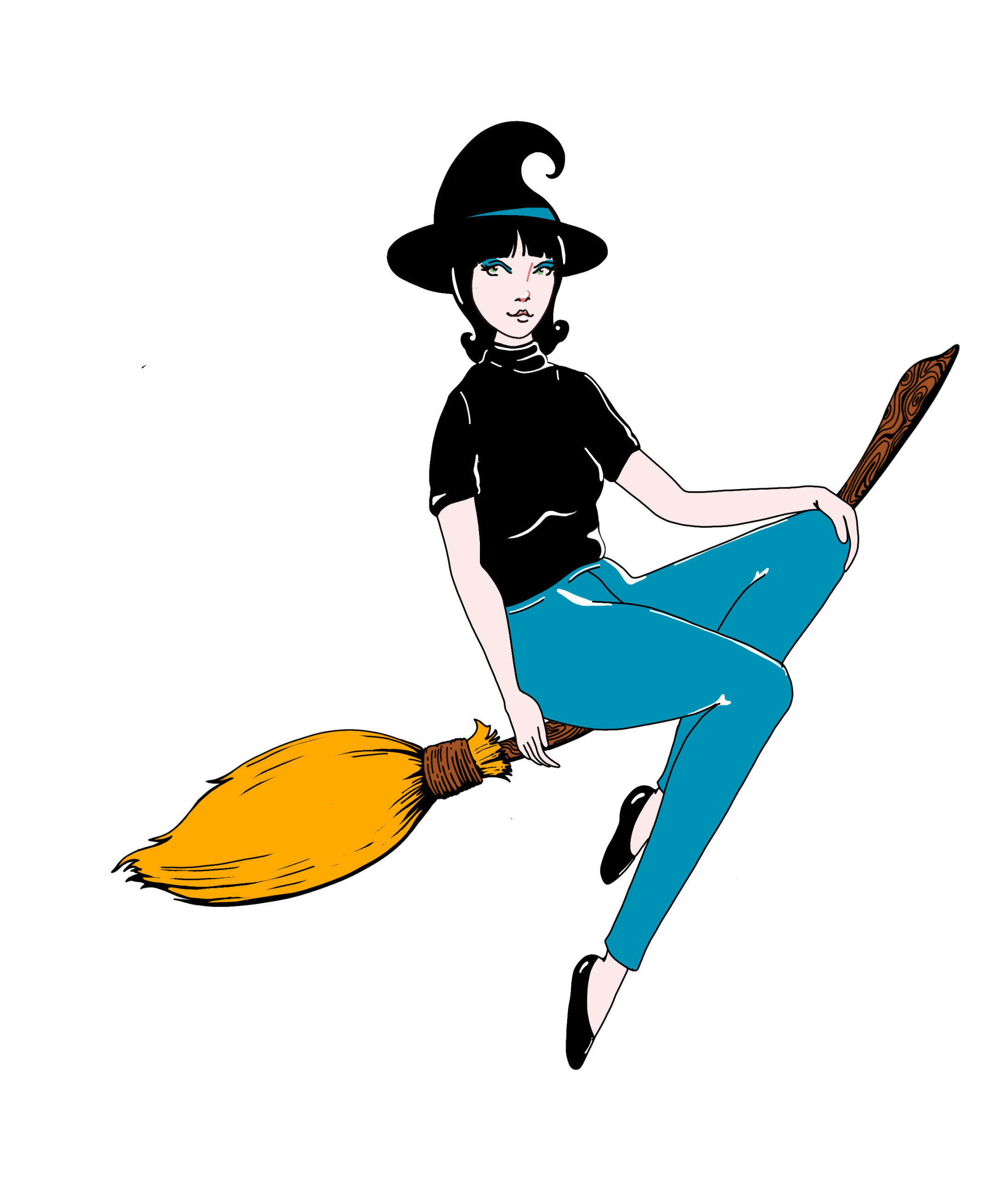 Basic Urban Witch on Broom